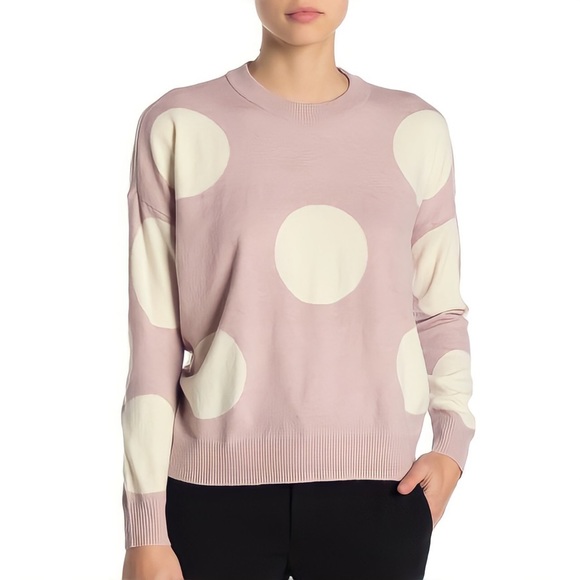 Tahari Blush Ivory Polka Dot 